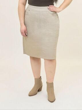 NWT A3 Denim Women's Plus Size Pull On Skirt